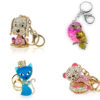Gold Bling Animal Pendant Keychain